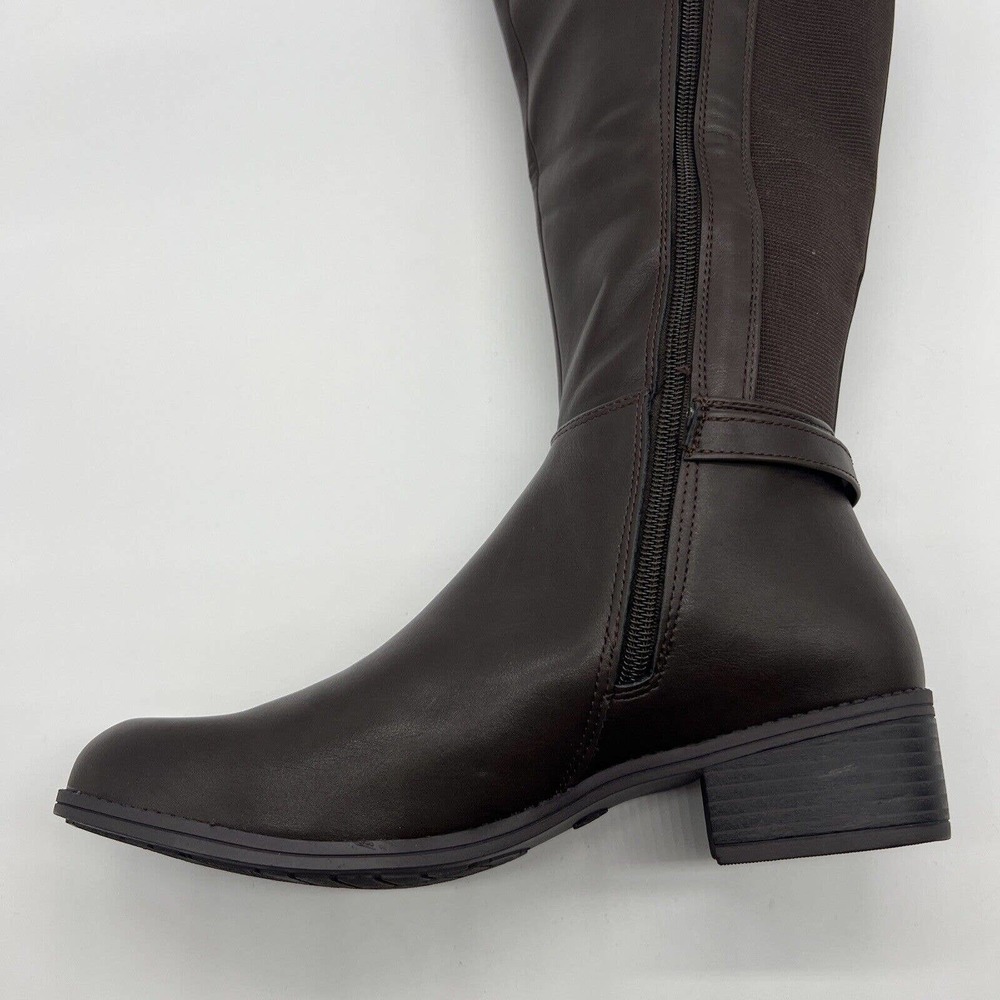 Karen Scott Trudii Womens Size 8.5 Dark Brown Knee High Riding Boots New - Picture 4 of 8